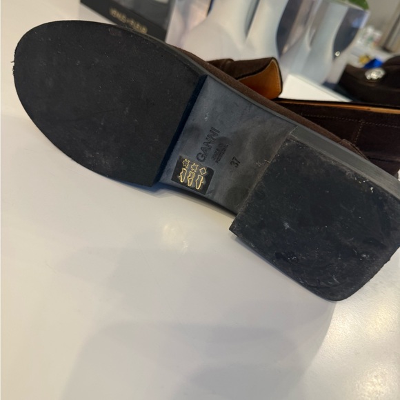 Brown Loafers with Crystal Embellishment - Picture 6 of 8